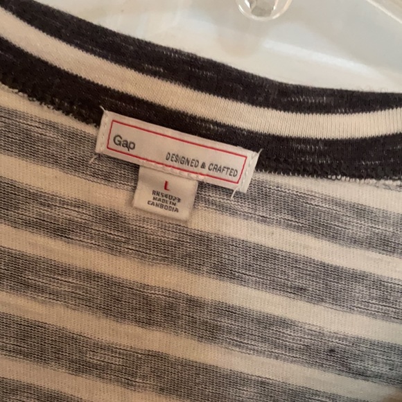 Gap boatneck heavy long sleeve stripe tshirt - Picture 2 of 3